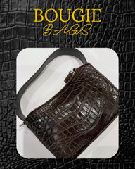Bougie Bags - the real crocodile 🐊 -shoulder / cross - black - with strap