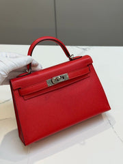 Hermes - Mini K20 Rouge Casaque Epsom Phw