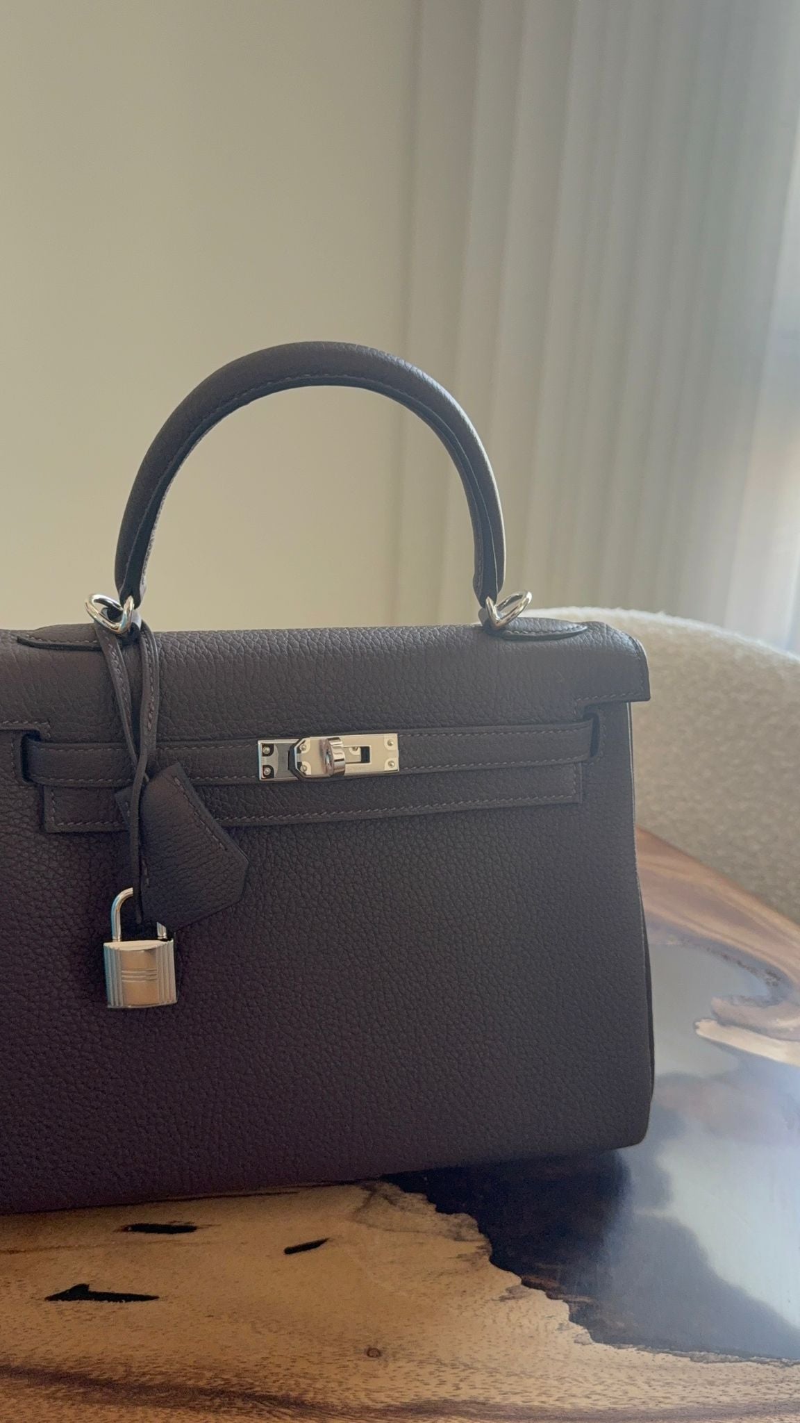 Hermes - kelly 25 - chocolate