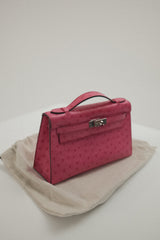 Hermes - kelly pouchette  ostrich