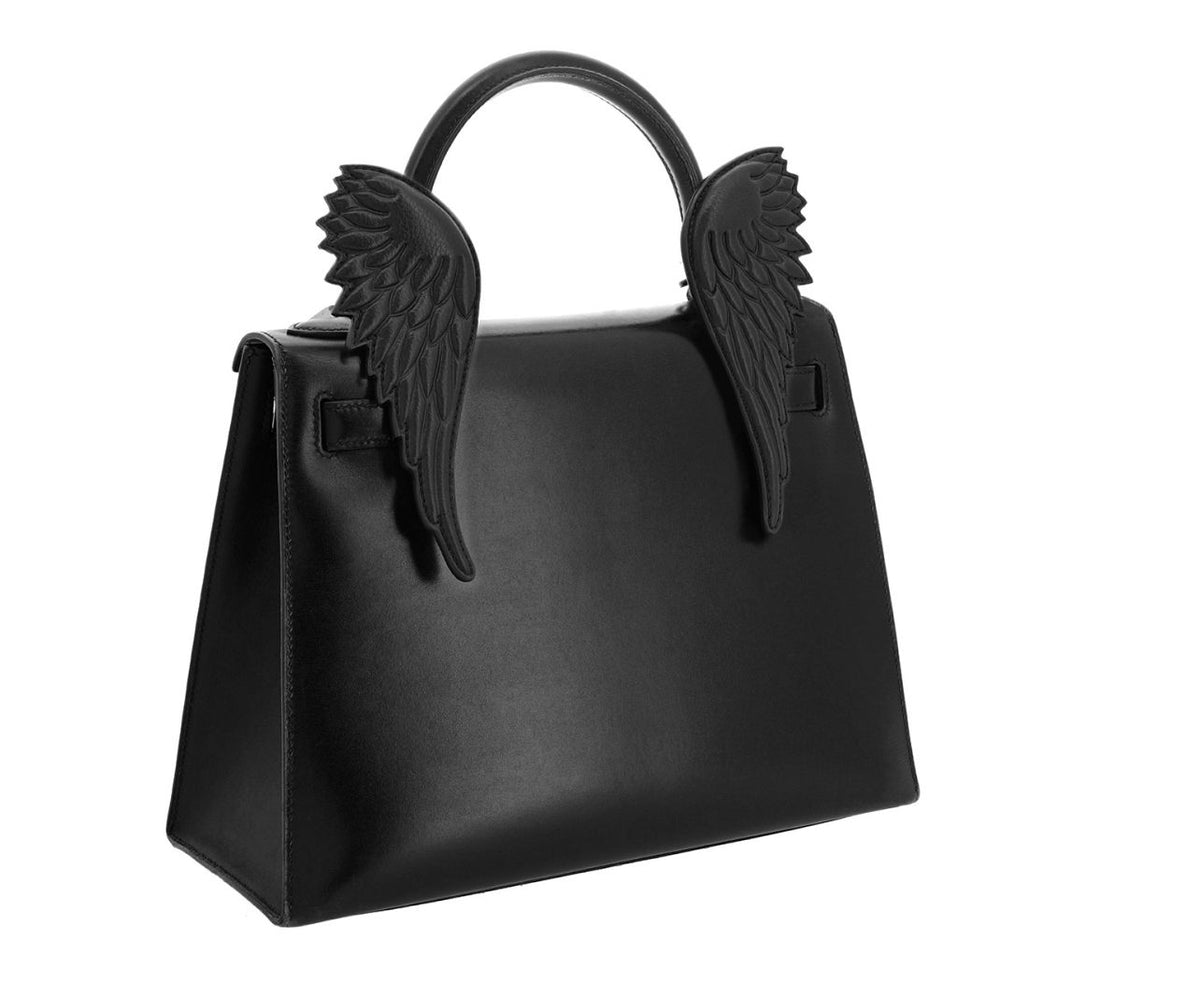 Handbag accessories- black wings