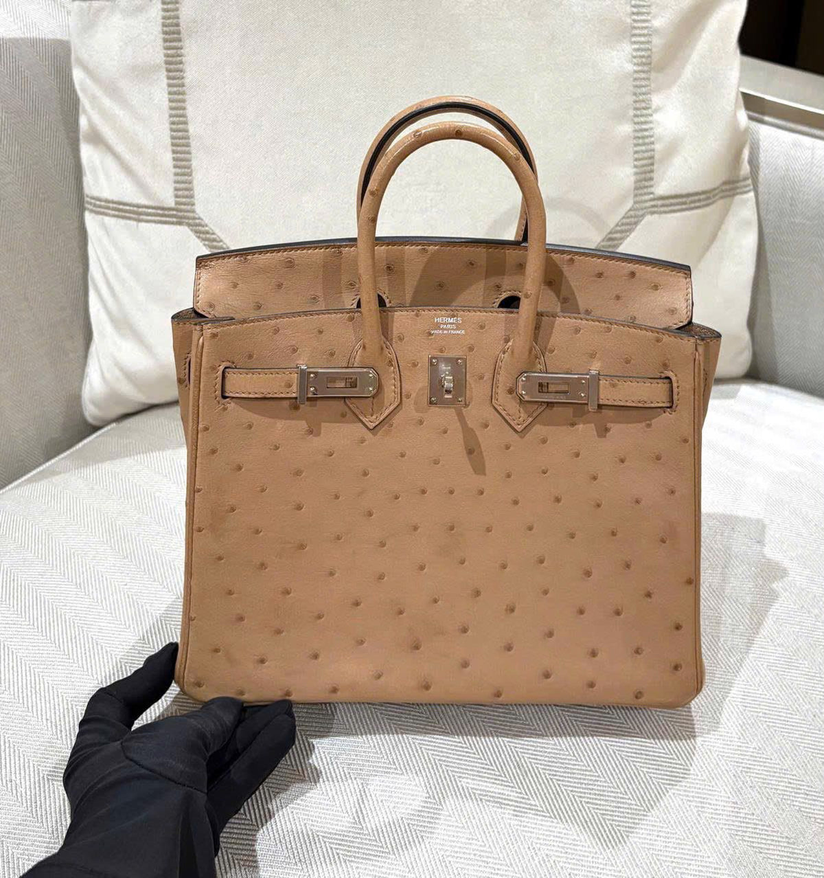 Hermes - birkin chai 25 ostrich how