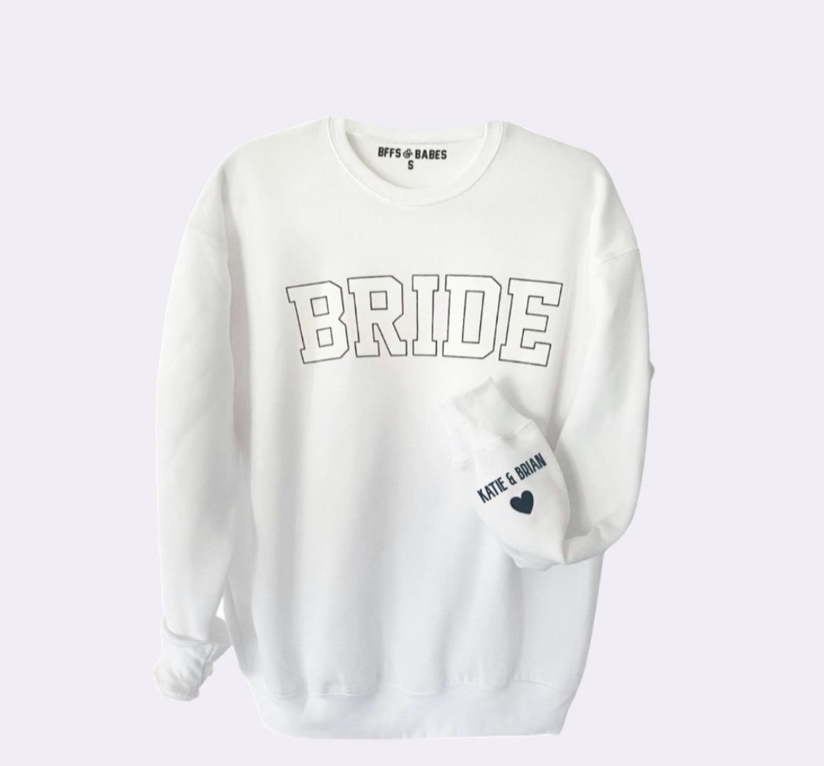 Bride white sweater - customize by whatsapp