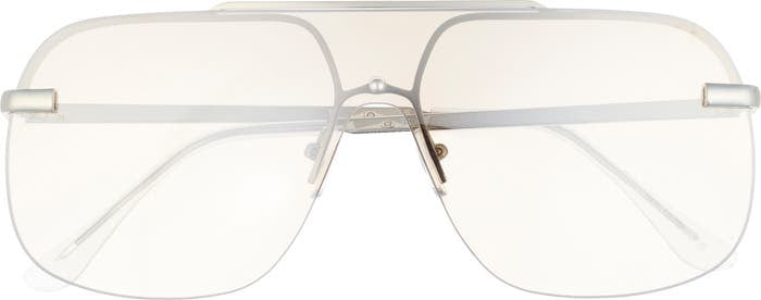 Mash X Nod  - oversized clear sunglasses from LA  - silver