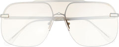 Mash X Nod  - oversized clear sunglasses from LA  - silver