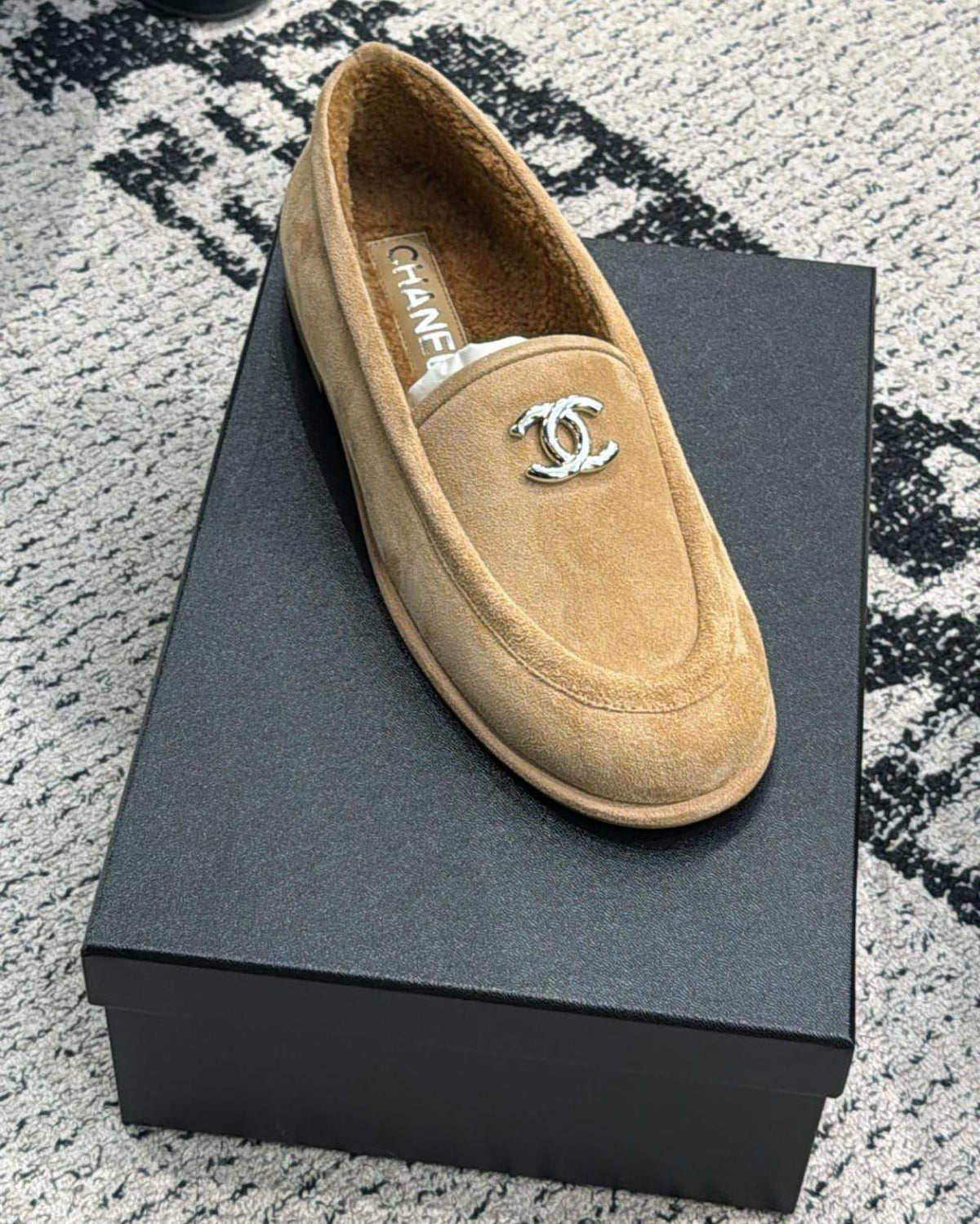 Chanel - fur loafer size 41 fits 40