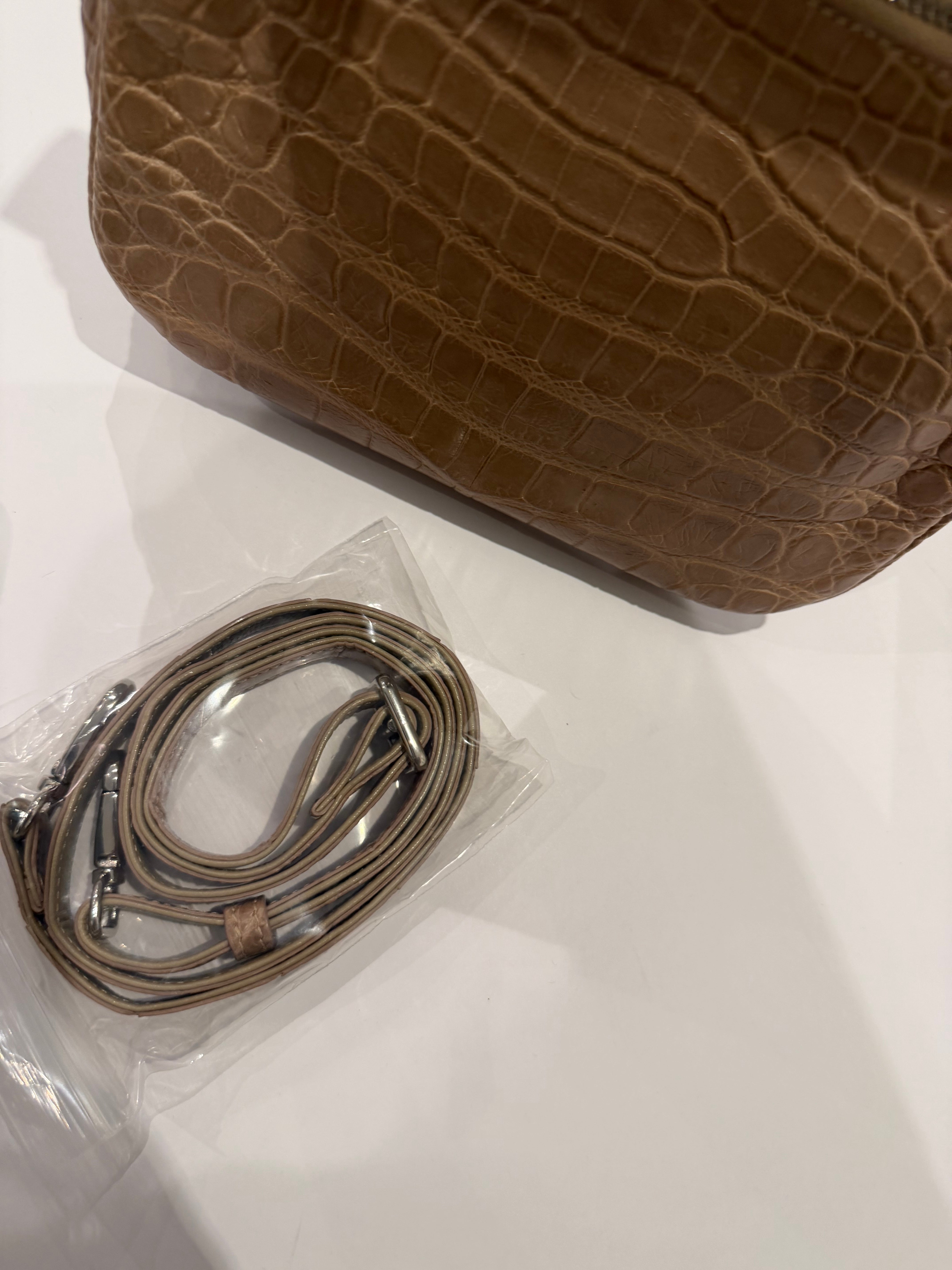 Bougie Bags - the real crocodile 🐊 -shoulder / cross - Sand - with strap