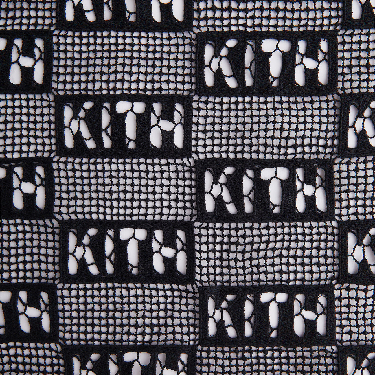 Kith - lace logo cardigan - black