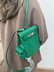 Hermes - kelly jump green ostrich