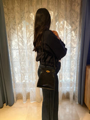 Hermes - vintage crocodile so kelly sport - black Gold HW