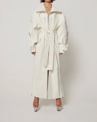 Khy -faux  leather oversized jacket - best seller - Chalk