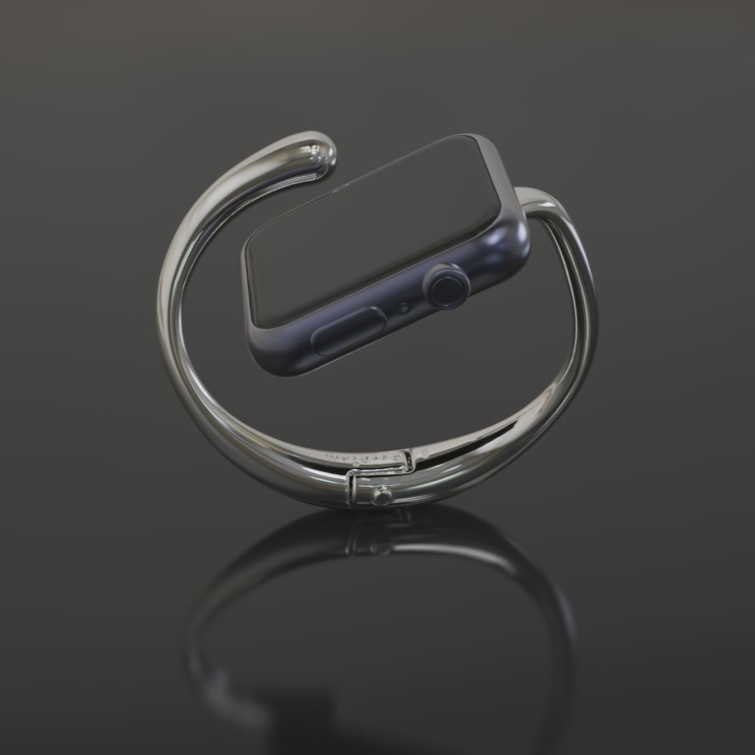 Apple watch cuff - silver