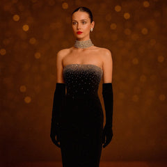 Mash X allure - C2628 crystal neck dress