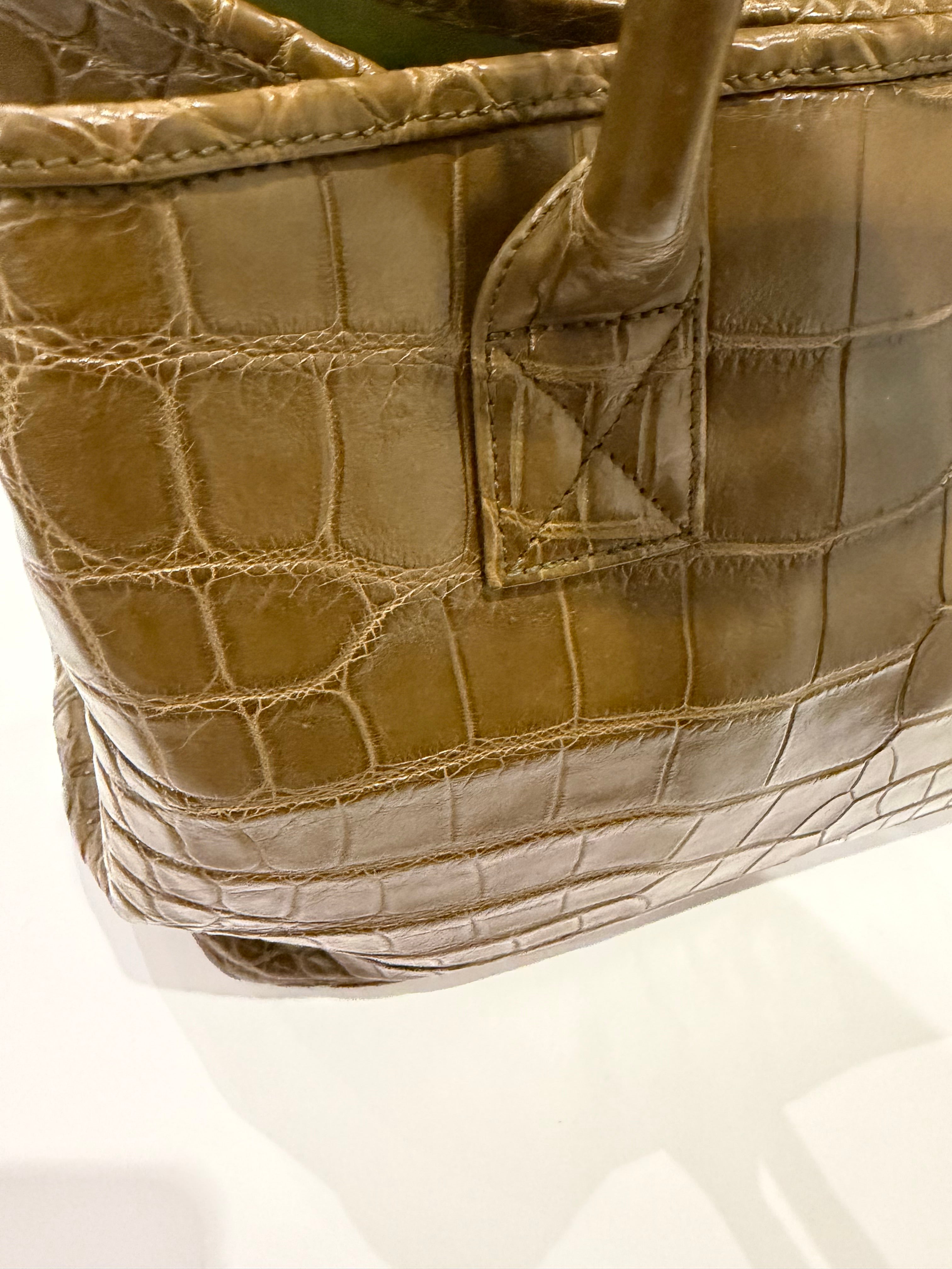 Bougie Bags - the real crocodile 🐊 - shopping bag - olive