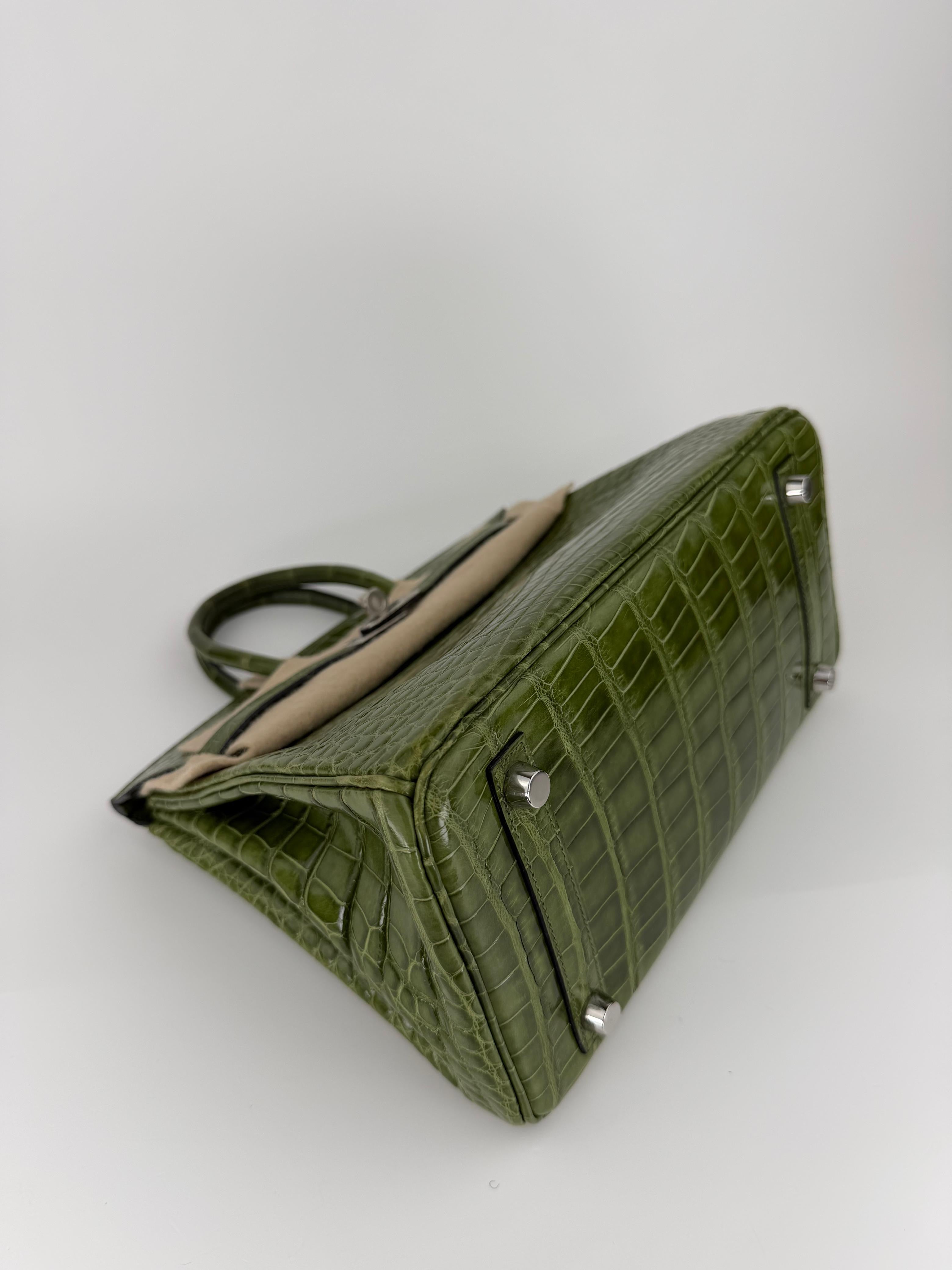 Hermes - B25 Pelouse Shiny Alligator Phw N - ready for delivery