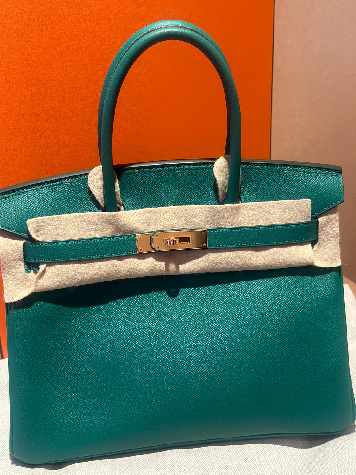 Hermes - Birkin 
Epson 30 
Gold hard ware 
Vert vertego  - ready for delivery