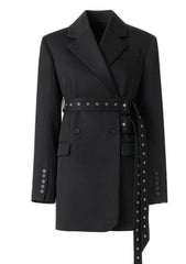 Rokh X H&M - black belted blazer