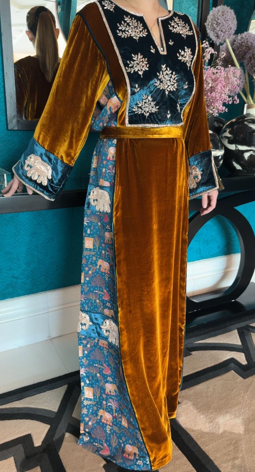 Nashel by najeeba - velvet brown kaftan