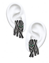 Mash black panther earrings