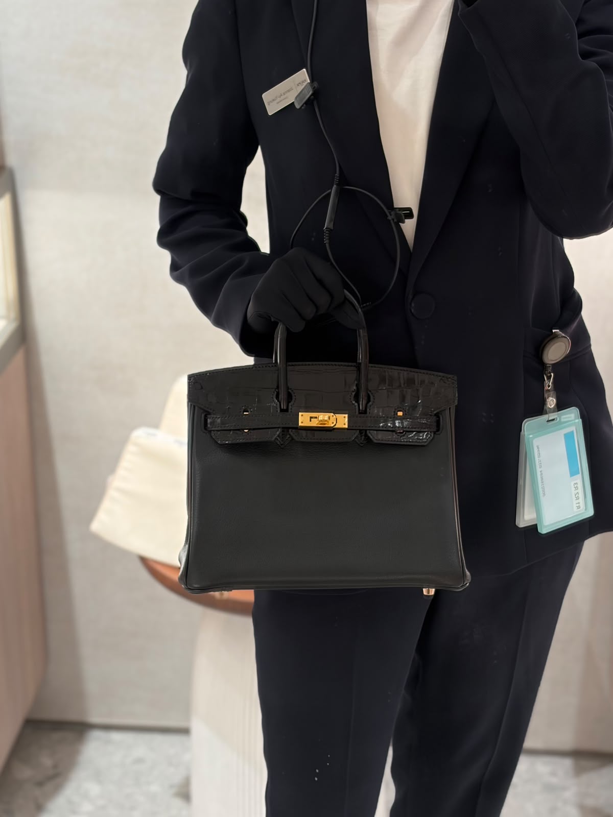 Hermes- Birkin 25 touch shiny - Noir GHW