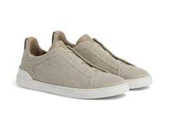 Zegna - Triple stitches sneakers - light biege men size 44 - 11.5 us