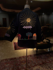 Teeb exclusive pieces for Mash - short embroidery besht - dark green