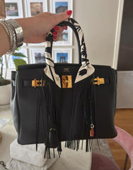 Hermes -  fringe twilly scarf