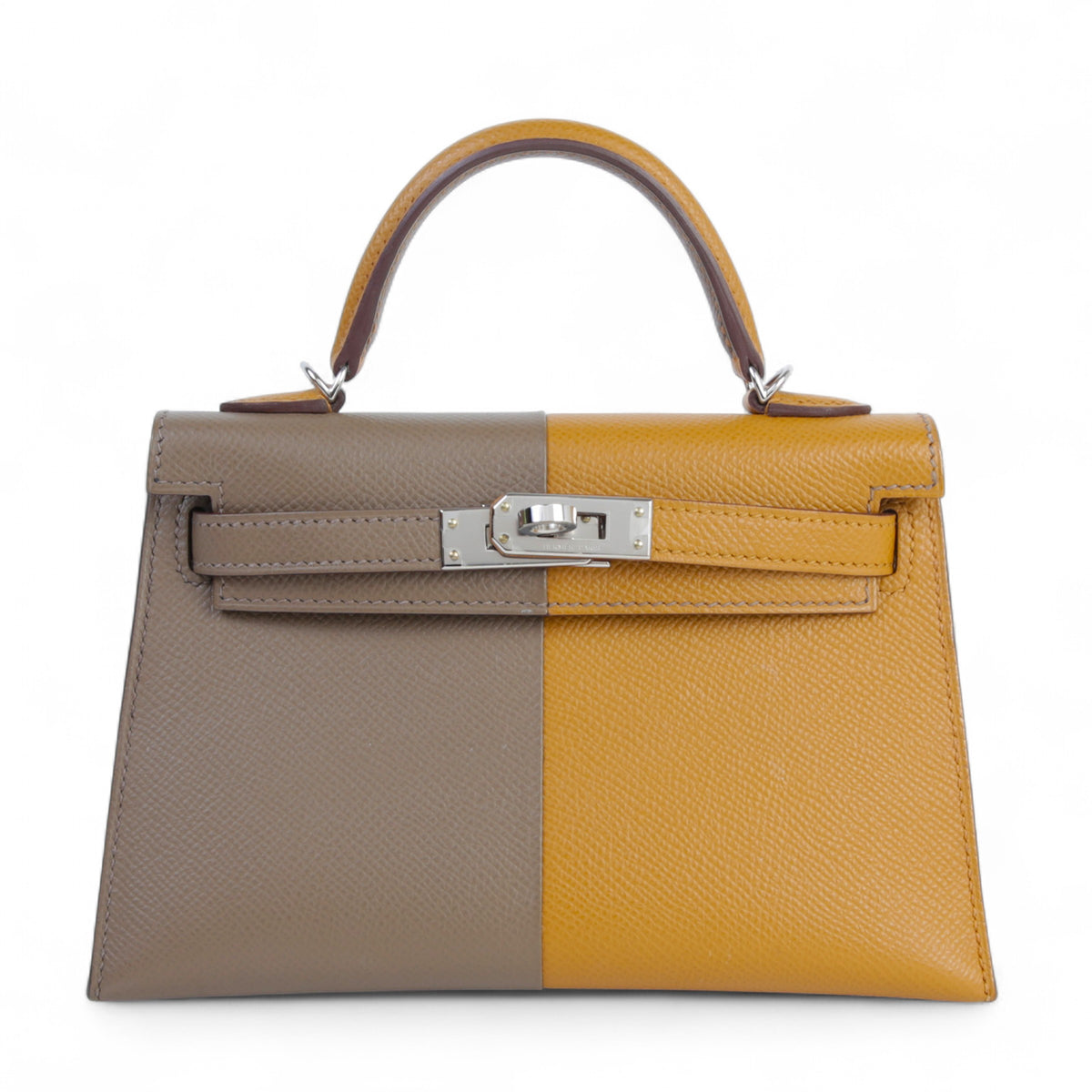 Hermes - kelly 20 Casaque Etoupe - Sesame  Epsom Palladium hardware