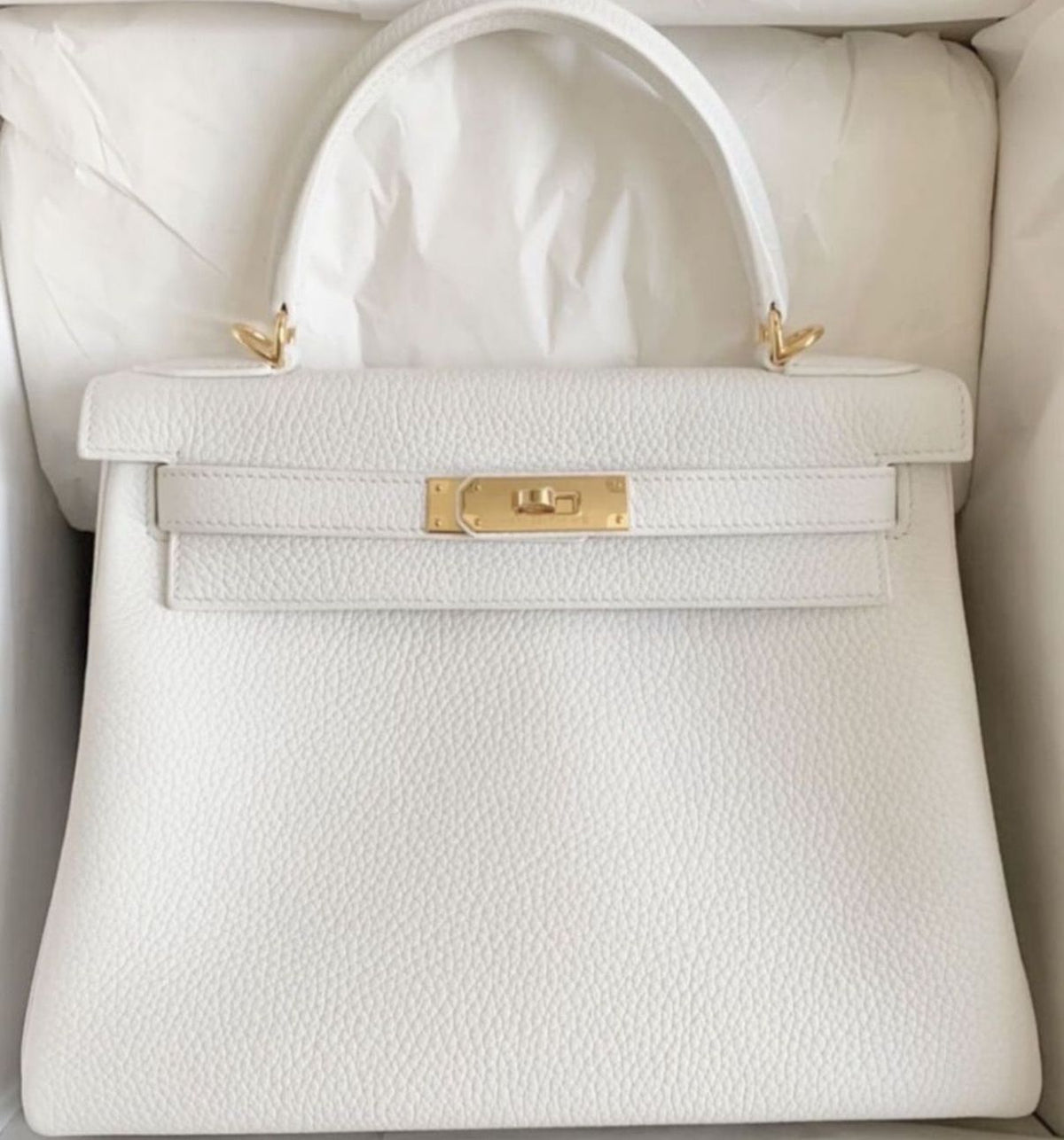 Hermes - kelly 28 white GHW