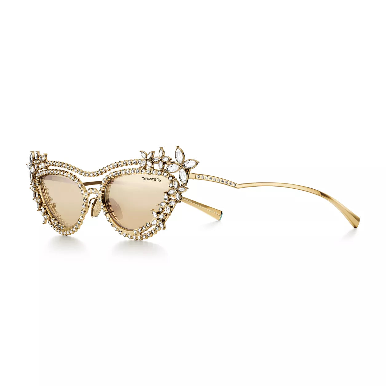 Tiffany Eyewear - gold Plated Metal Sunglasses with Mirrored Lenses - crystal