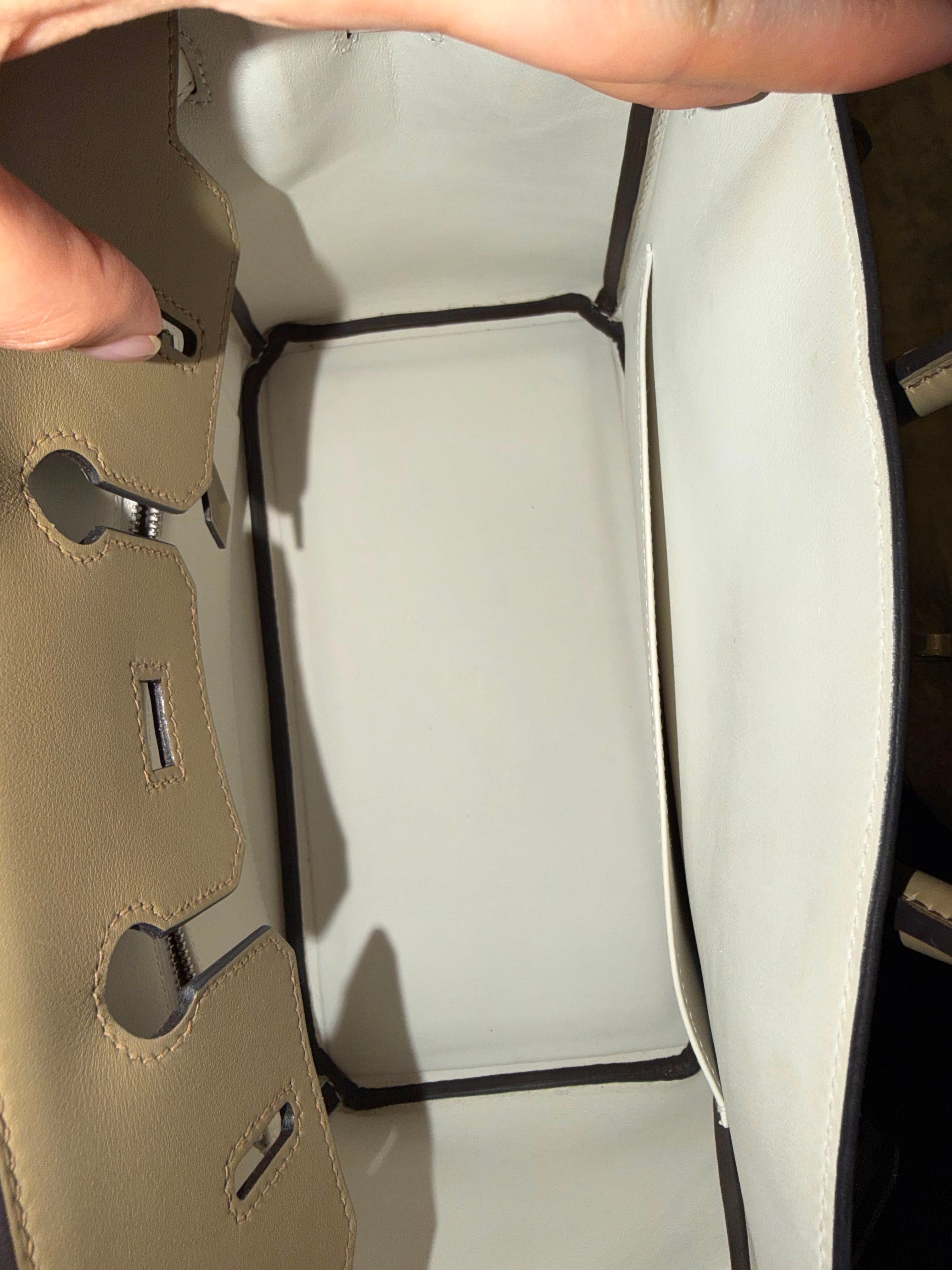 Hermes- Birkin 25 Beige Marfa / Gris Perle Swift Phw 7/2025