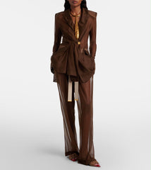 Schiaparelli - ready to wear set ( blazer & pant ) size xs - brown
