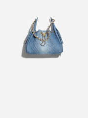 CHANEL - 25 SMALL HANDBAG
 
Washed Denim & Gold-Tone Metal 
Blue