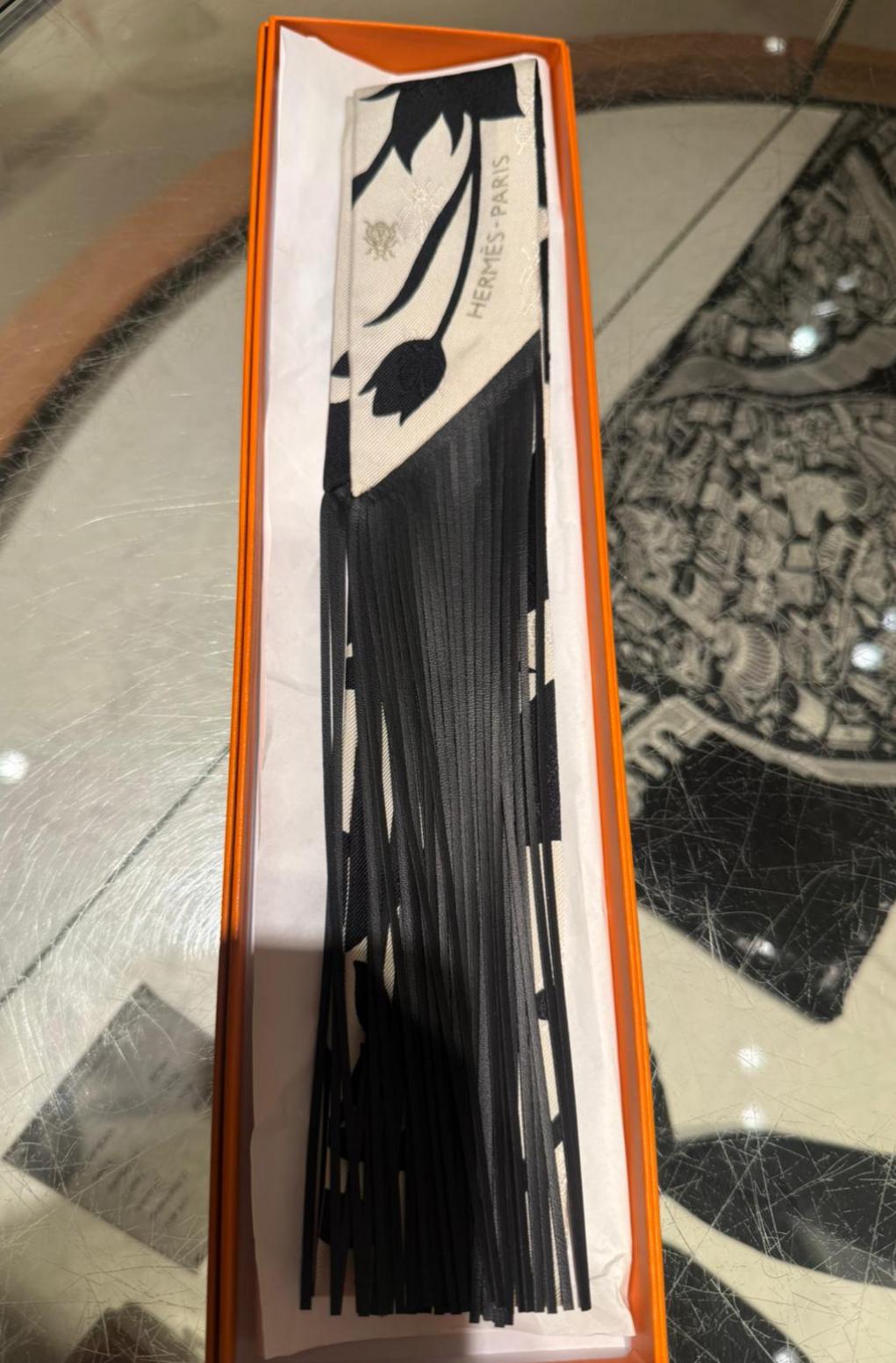 Hermes -  fringe twilly scarf