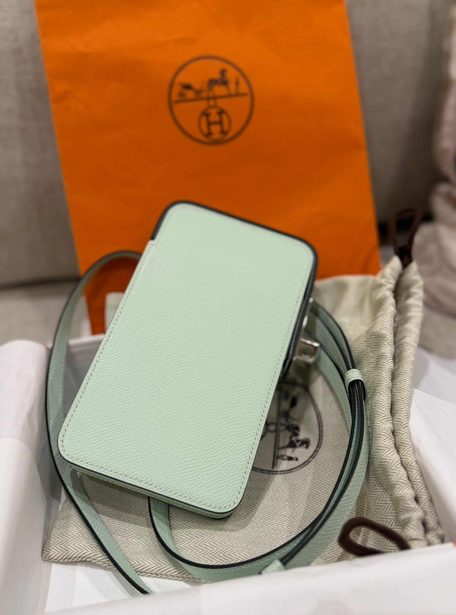 Hermes - Hac a box phone case - vert fizz