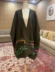 Teeb exclusive pieces for Mash - short embroidery besht - dark green