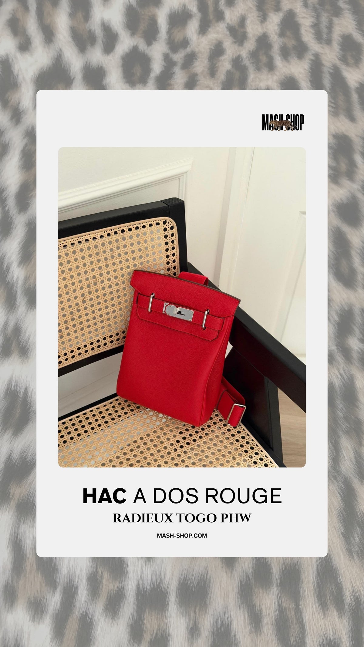 Hermes - HAC A Dos Rouge Radieux Togo Phw