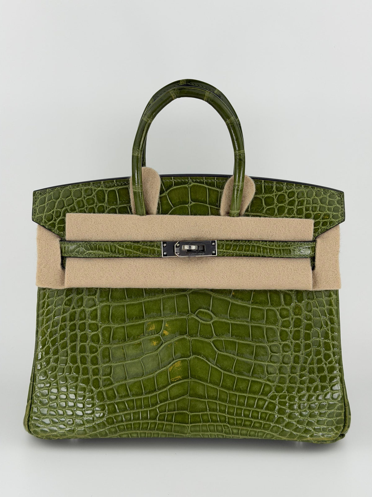 Hermes - B25 Pelouse Shiny Alligator Phw N - ready for delivery