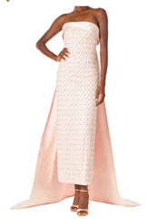 monique huillier - pink crystal  dress size 10 US