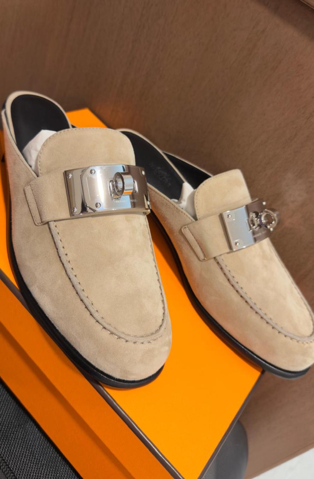 Hermes-  flat mule  biege size 40