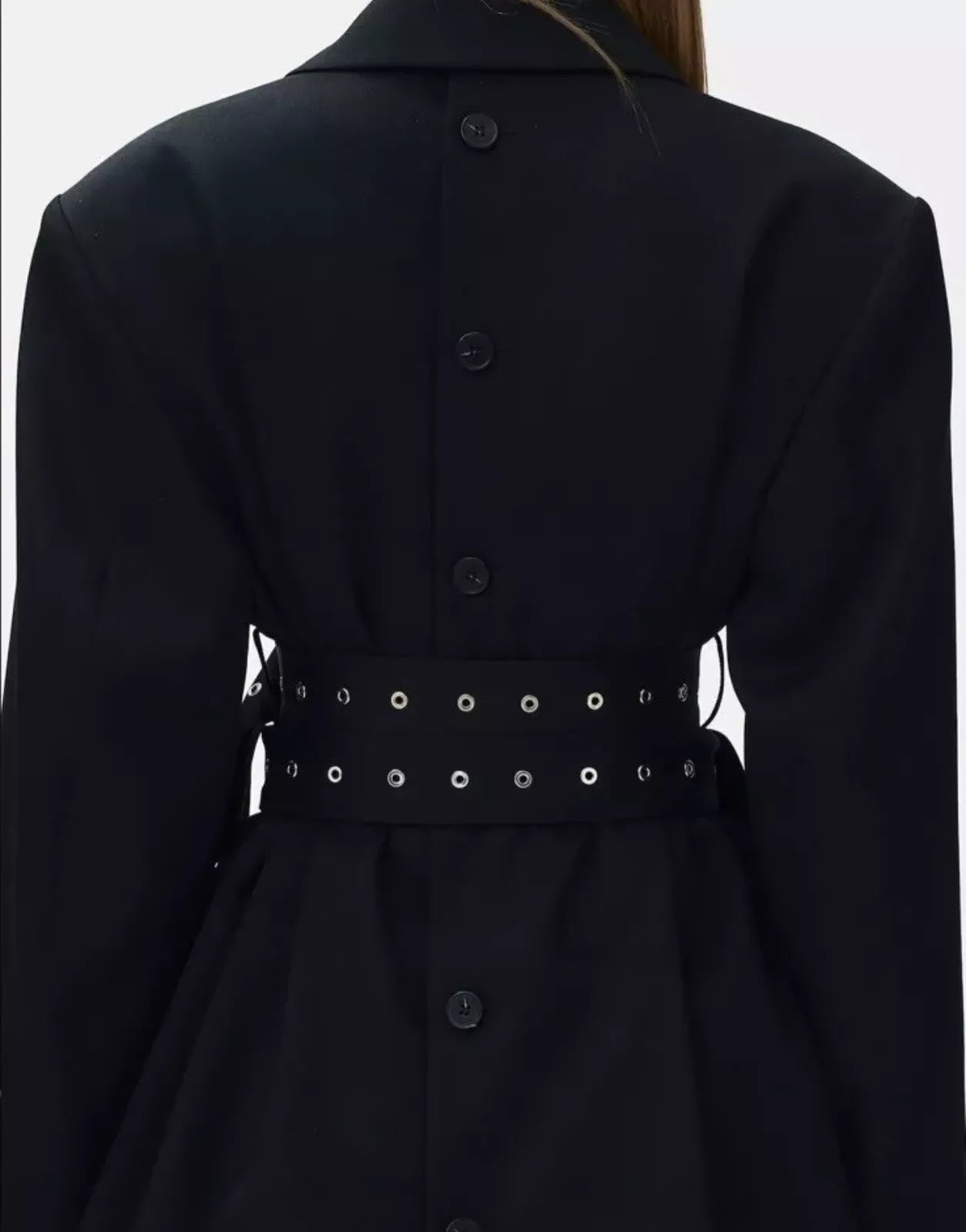 Rokh X H&M - black belted blazer