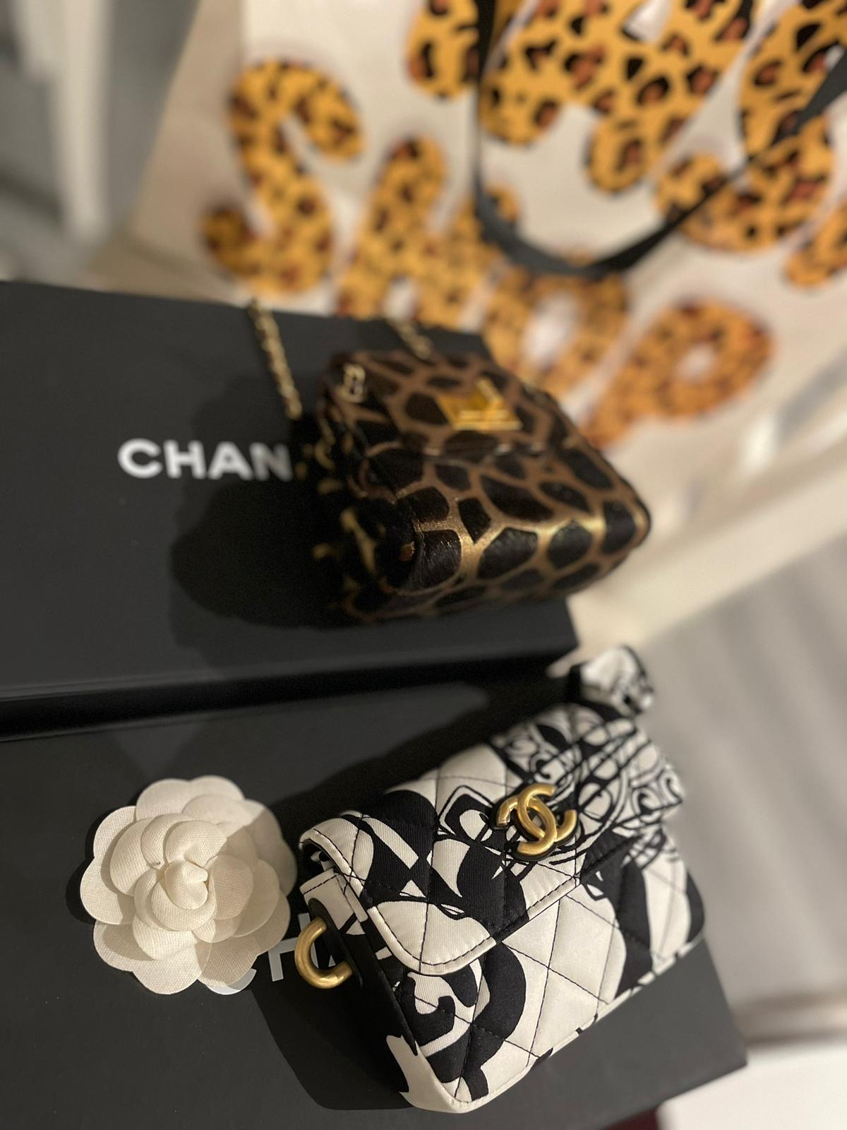 Chanel - pony hair mini cross bag  - animal print
