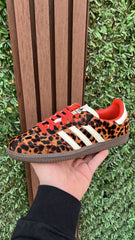 Adidas samba OG - preloved red leopard womens