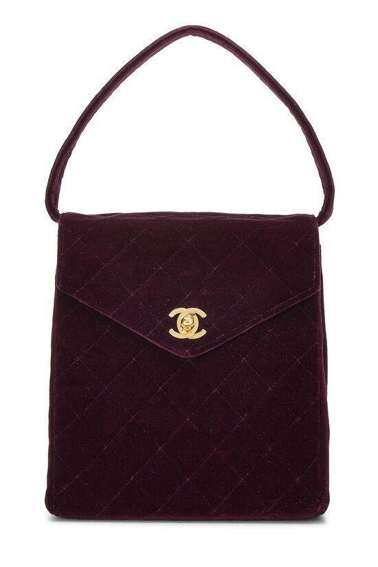 Chanel - Purple Velvet Envelope Flap Bag
