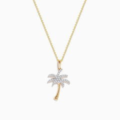 EF - 14 k gold - diamond palm tree 🌴