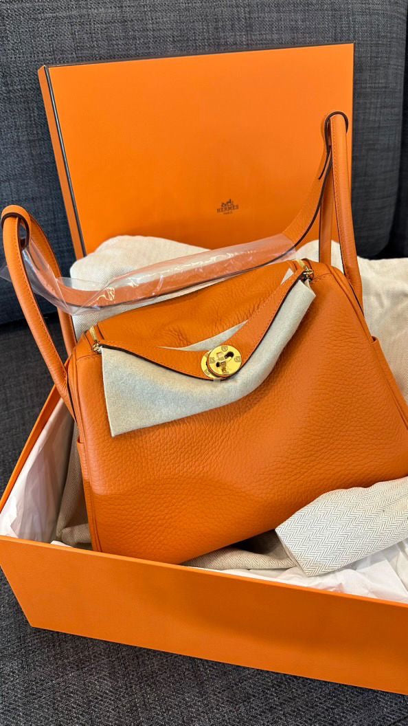 Hermes - mini lindy - orange GHW