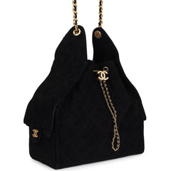 Chanel 25 -  small black suede