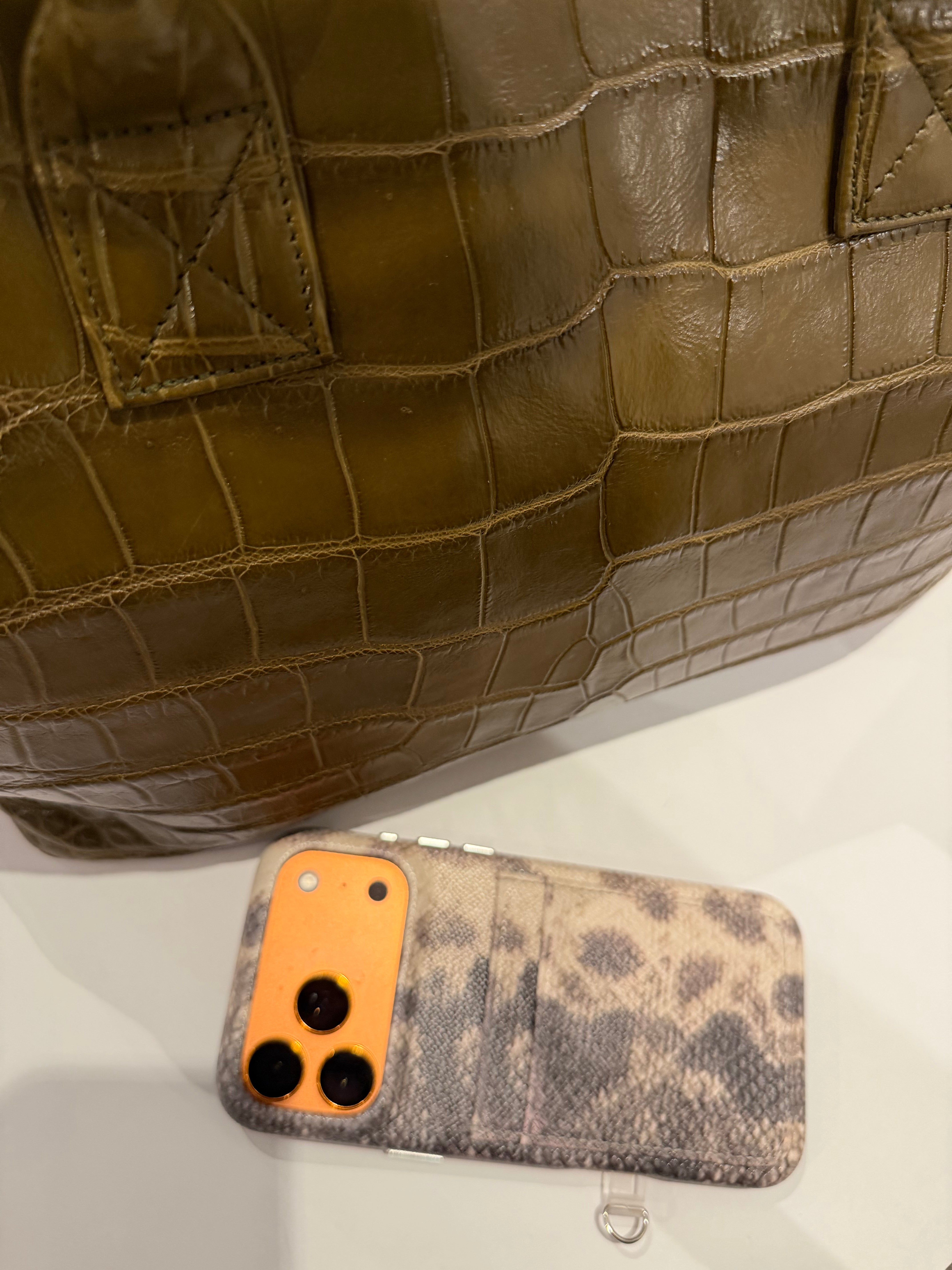 Bougie Bags - the real crocodile 🐊 - shopping bag - olive