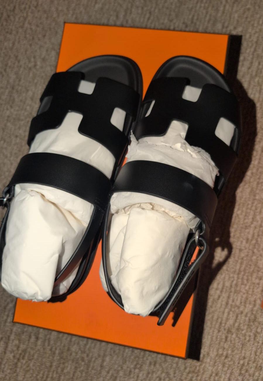 Hermes - sandle black size 38.5
