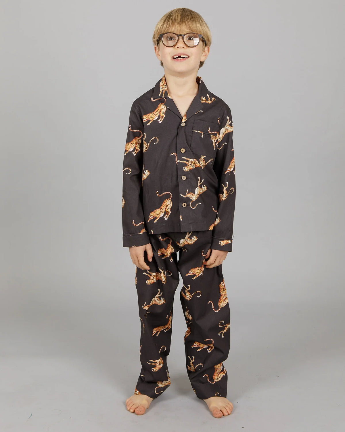 MASH X Woodstocklaundry -BOYS LONG PYJAMAS SET JUMPING CHEETAH